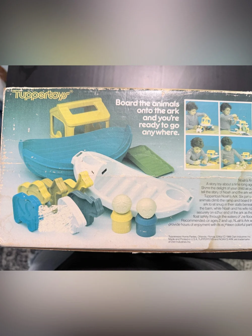 Tupperware Noah's Ark Toy Set - Blue, Yellow, White